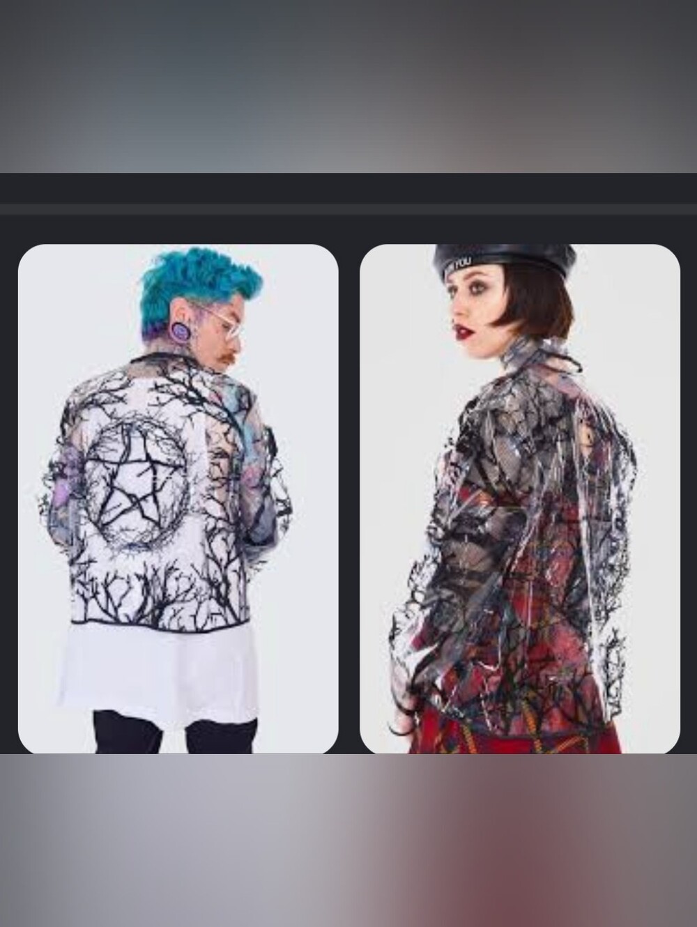 Jawbreaker PVC Branches Rain Jacket Black & Clear 3XL